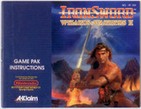 Ironsword: Wizards and Warriors 2 -- Manual Only (Nintendo Entertainment System)